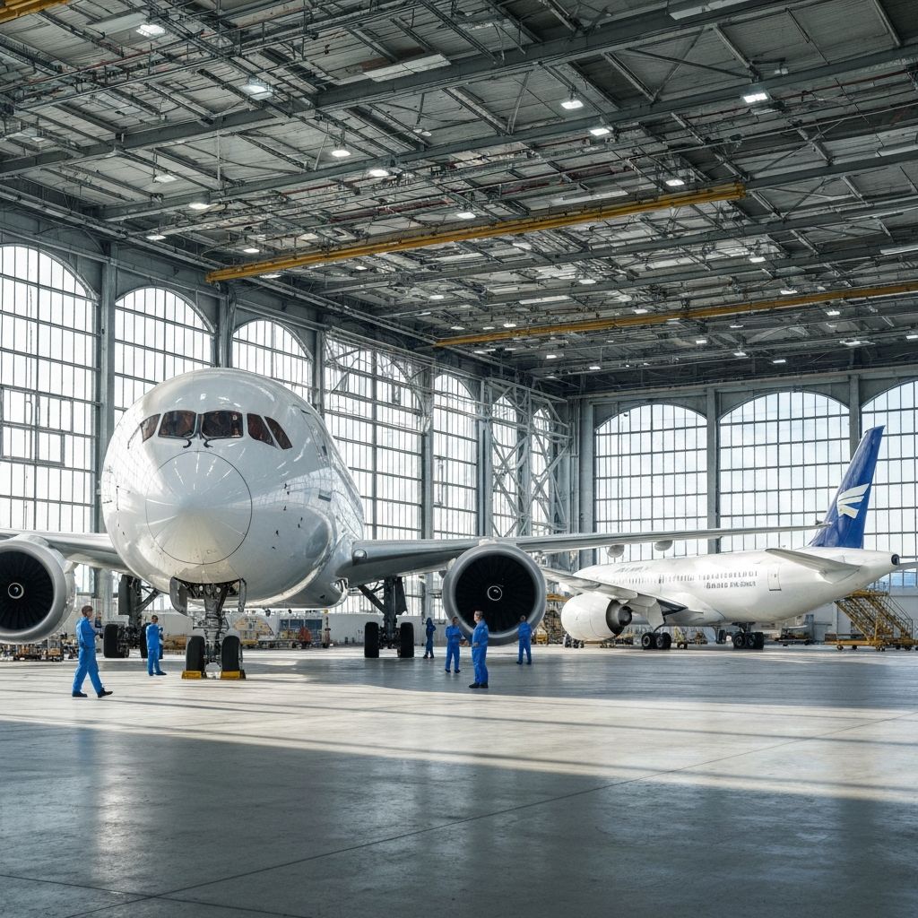 Modern aircraft engineering facility